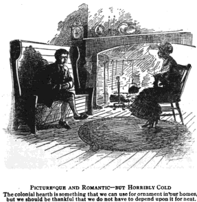 illustrated scene from a colonial dining room