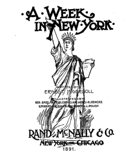 illustration from travel guide, A Week in New York