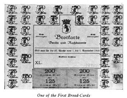 ration card for bread in wartime Germany