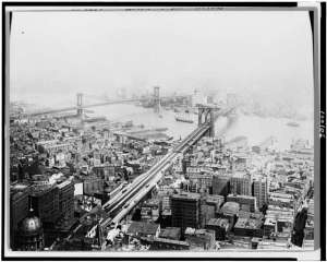 bird's-eye view of Manhattan