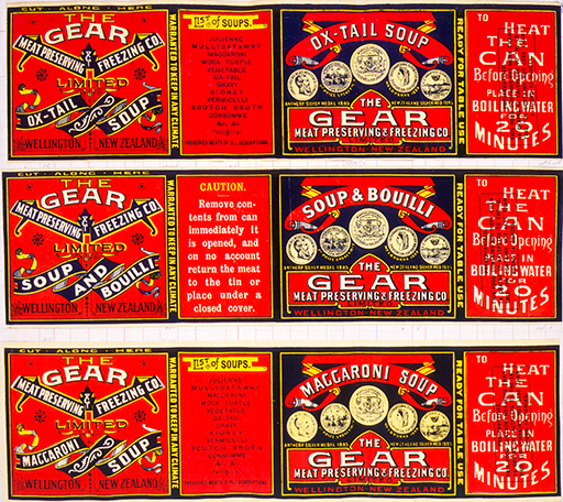 Labels for oxtail and other meat soups